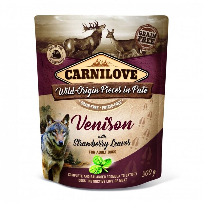 Carnilove Dog Adult Venison with Strawberry Leaves Paté 300 g