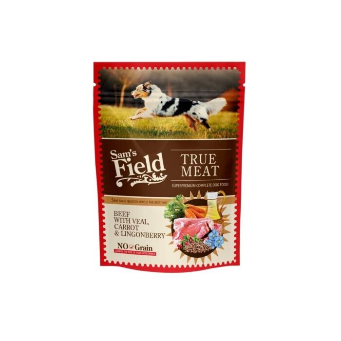 Sam's Field Dog Adult Beef with Veal, Carrot & Lingonberry 260 g