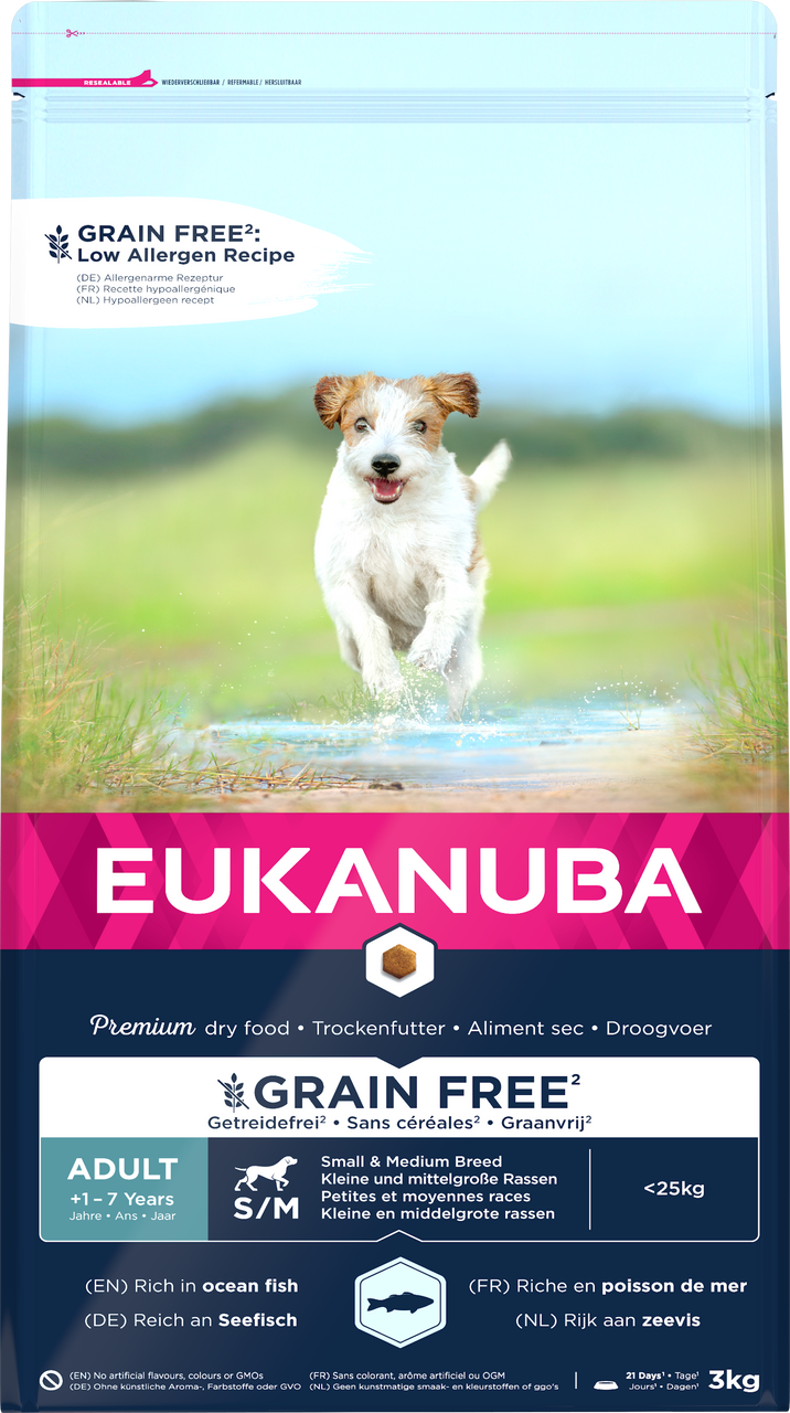Grain Free Adult Small/Medium för hund – 3 kg