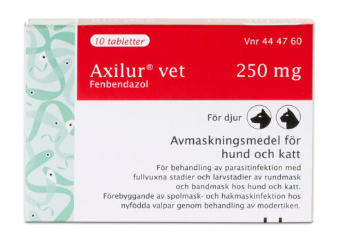 Axilur® vet. Tablett 250 mg, för Hund/Katt - 1 x 10 st/frp