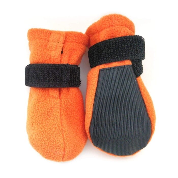 Basic Paws Fleece Hundskor Korta Orange 4-pack (XS)