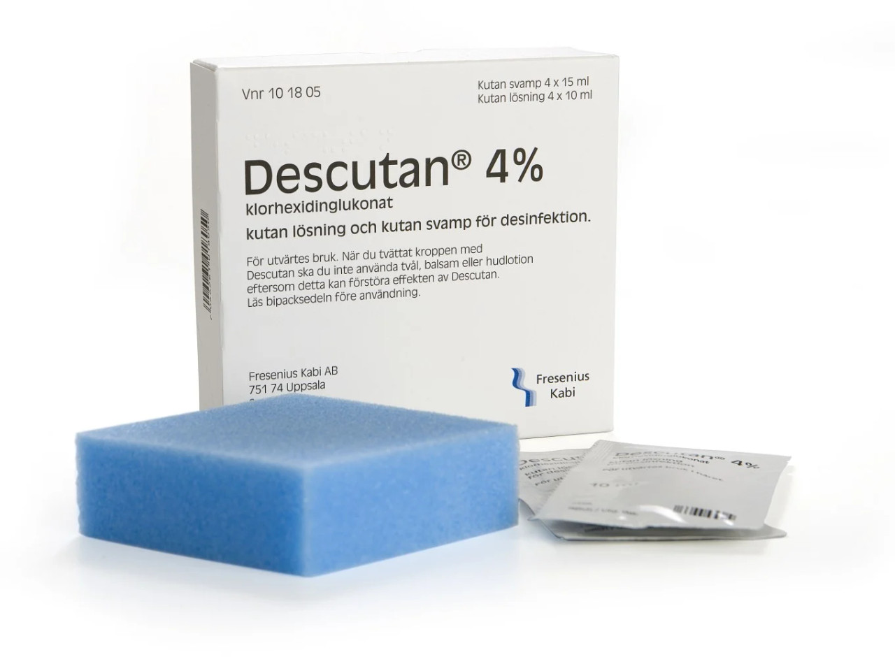 Descutan®. 4%, Hemtvätt, Kutant bruk. – (4 x 10 ml) + (4 x 15 ml)