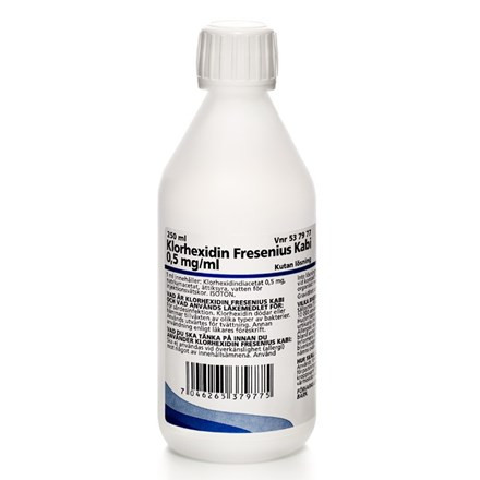 Klorhexidin Fresenius Kabi, 0,5 mg/ml, Kutan lösning. – 250 ml