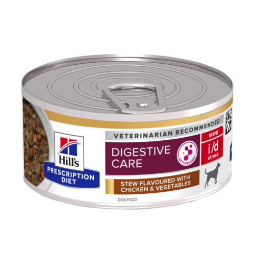 Prescription Diet i/d Digestive Care Stress Mini Stew Hundfoder med Kyckling & Grönsaker - 24 st x 156 g