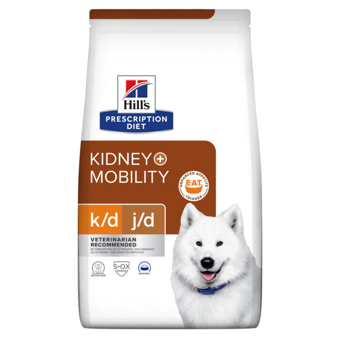 Prescription Diet k/d + Mobility Torrfoder till Hund med Kyckling - 4 kg