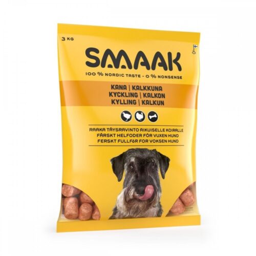 SMAAK Dog Raw Complete Adult Sensitive Kyckling & Kalkon (3 kg)