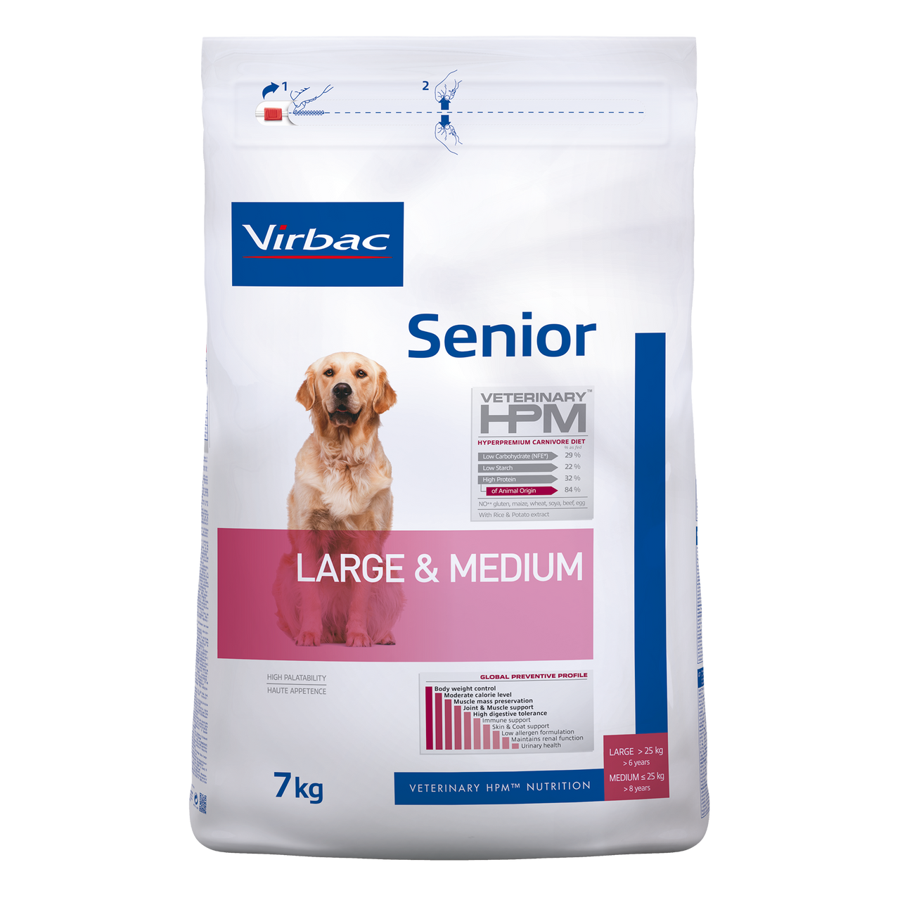 Seniorhundfoder Large & Medium | Hög proteinhalt, låg kolhydrathalt, skonsam för njurar