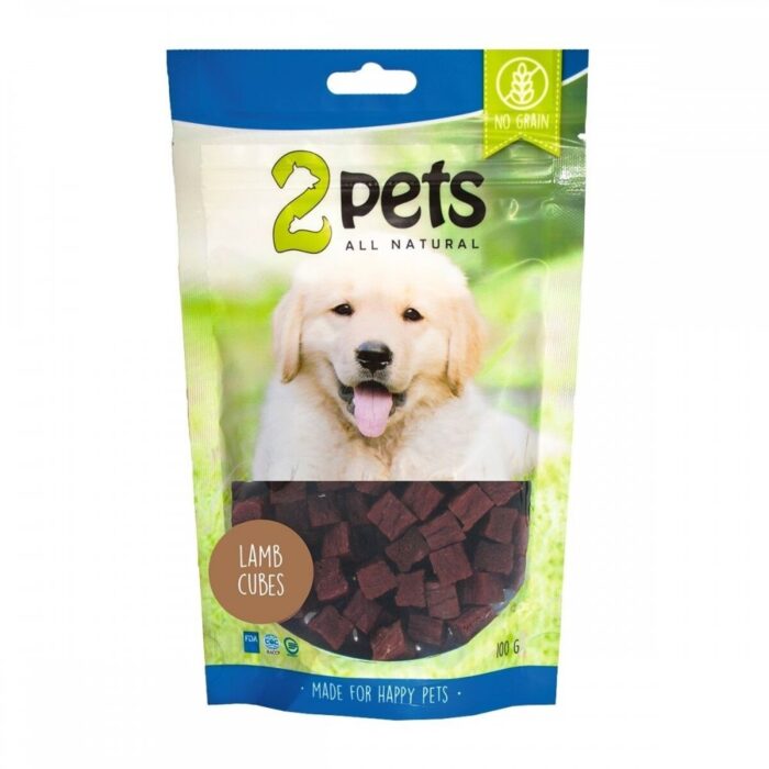 2Pets Cubes Hundgodis med Lamm (100 g)