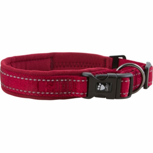 Halsband för hund | Vadderat, reflexer, storlek 20-30 cm | Lingon