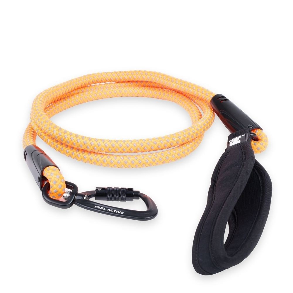 Hundkoppel med reflex | Rep, orange, 11 mm | Feel Active