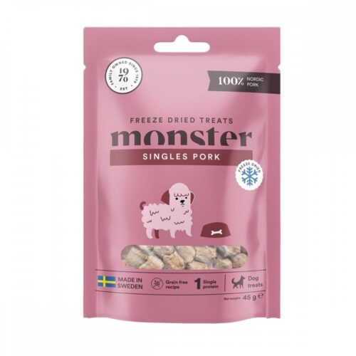 Monster Dog Treats Freeze Dried Pork 45 g