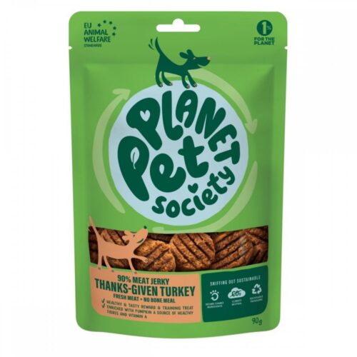 Planet Pet Society Dog Jerky Thanks Given Turkey 90 g