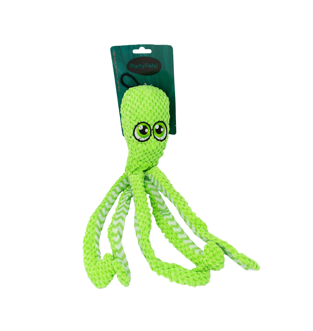 Hundleksak | Bläckfiskformad, prasslande ljud, punkteringssäker squeaker, 40 cm | Ove the Octopus