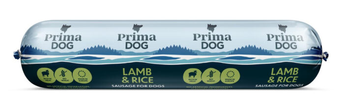 Lamm & Ris Köttkorv Hundfoder - 12 x 800 g